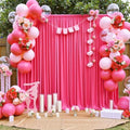 10 ft x 10 ft Wrinkle Free Hot Pink Backdrop Curtains for Parties, Polyester Fuchsia Photo Backdrop Drapes for Wedding Birthday Party Baby Shower,5ft x 10ft,2 Panels by Outpain