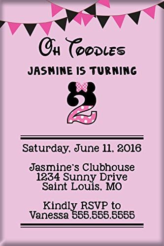 Customized - Minnie Mouse Birthday Party Invitation by The+Melange+Market
