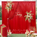 50x10ft Shimmer Red Sequin Backdrop Curtain for Parties, Thick Wrinkle Free Glitter Backdrop Drapes Photo Back Drop Curtains for Birthday Wedding Party Photography Background-10 Panels 5x10ft by LeegleriTableSkirt