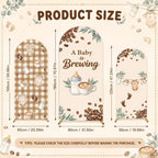 3Pcs A Baby is Brewing Baby Shower Decoration Coffee Themed Arch Backdrop Cover Brown Coffee Bean Theme Backdrop Party Favor for Gender Reveal Welcome Boy Girl Party Supply Decorations 4ft,5ft,6ft - Image 2