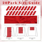 20 Pack Red 10FT Cheesecloth Table Runner Rustic Gauze Fabric Cheese Cloth Table Runner for Wedding Bridal Baby Shower Table Decor Boho Sheer Birthday Party Table Decorations 20 x 120 Inch Long - Image 2