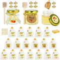Mini Honey Jars with Dipper- 30Pcs Small Honey Jars Party Favors for Baby Shower,Wedding Favors, 1.5 oz Glass Jars with Lids (Gold, 30) by Unknown