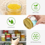 40 Pack 4 oz Mason Jars with Golden Lids and Bands - Image 3