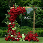 100 Pcs Faux Deep Red Hydrangea Artificial Flowers Bulk, Fake Silk Hydrangea Flowers Heads with Stems for Wedding Decorations Garden Party Baby Shower Porch Home Decor Table Centerpieces - Image 6