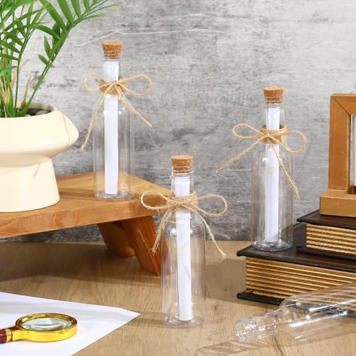 Baderke 48 Pcs 5.6 oz Message Bottles Kit Pirate Party Favors, White - Image 3