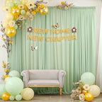 10ft x 10ft Sage Green Backdrop Curtains, Wrinkle-Free Sheer Chiffon Fabric Backdrop Drapes for Wedding Arch Party Ceremony Stage Photo Decoration - Image 4