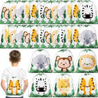 Ferraycle 40 Pack Safari Jungle Animal Drawstring Bags, Kids Party Favors by Ferraycle