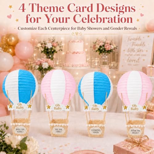 Hot Air Balloon Decorations for Baby Shower Table Centerpieces - Image 5