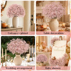 Pink Babys Breath Artificial Flowers, Fall Flowers, Pink Fall Decor - Image 7