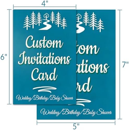 Custom Printed Invitations - Print Your Own Invitations Cards - 25pcs Bespoke Photo Greeting Cards & Announcements - Perfect for Personalized Wedding Invites, Baby Shower, Graduations & Birthday Parties and More - Image 2