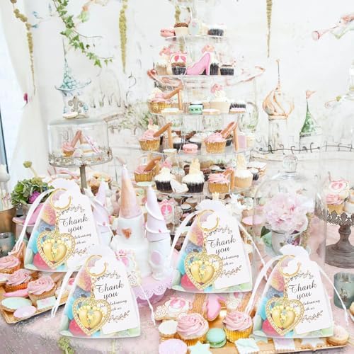 50Set Baby Foot Modeling Keychain with Organza Bags Thank You Tags, Wedding Party Favor Souvenir Gift for Guests - Image 6
