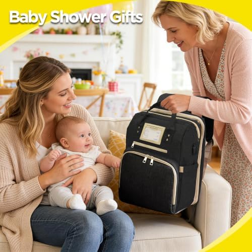 Lenski 6 in 1 Diaper Bag Backpack with Pad Shower Gifts Travel Bags for Registry Search Boys Girls Bags Newborn Essentials Accessories Stuff Unisex Dad Mom Mens - Image 6