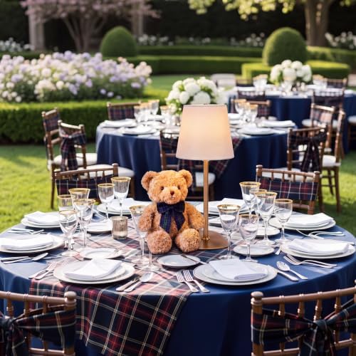 4 Sets Tartan Plaids Baby Shower Table Centerpieces Tablescape - Image 6
