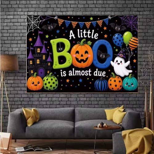 Cartoon Halloween Baby Shower Children's Birthday Background 9x6 FT - Image 2