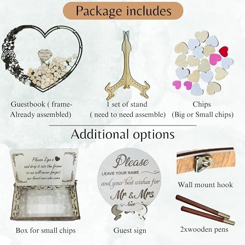 Personalized Wooden Love Ball Rustic Wedding Guest Book Alternative - Image 5