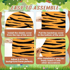 Safari Party Arch Backdrop Cover Set of 3 Wild Jungle Animal Birthday Decor - Image 4
