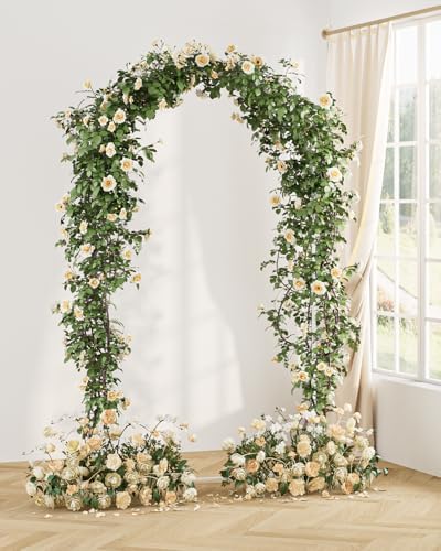 Wedding Arch, Metal Arch Backdrop Stand, Garden Arch, White, 7.2FT - Image 3