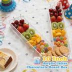 Ledido Reusable 10'' Fillable Acrylic Charcuterie Board Box Letter V - Image 2