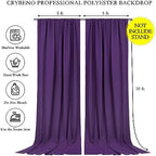 Purple Backdrop Curtains 10ftx10ft Halloween Polyester Photo Drapes - Image 4