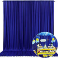 10 x 10 Feet Blue Backdrop Curtain for Partie, Background Curtains for Photoshoot, Birthday, Wedding, Halloween, Thanksgiving, Christmas Day, New Year Party Decorations 5Ft x 10Ft, 2 Panels by ZEBMOON