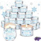 MTLEE 24 Pcs Baby Shower Candle, Snowflakes, Blue, 1.2 oz by CelebrateEveryMoment