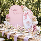 Mindsoft 2 Pcs Baby in Bloom Arch Cover Backdrop, Pink - Image 4