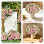 Dusty Pink Artificial Flowers 6 Bundles Silk Floral with Stems - Image 6