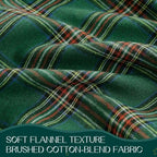 Romanstile Christmas Plaid Ruffled Tablecloth Rectangle, 60x120 Inch Green - Image 4
