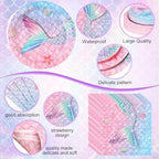 Funnymoom 452 Pcs Mermaid Party Decorations Include Sea Mermaid Paper Plates Napkins Cups Tablecloth Cutlery Straws Ocean Tableware for Baby Shower Birthday Party Supplies - Image 2