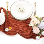 6 Pack Terracotta Cheesecloth Table Runner 10Ft 23 x 120 Inch - Image 5