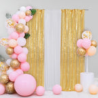 Eternal Beauty Gold Sequin Backdrop Curtains, 4 Panels 2x8FT - Image 6