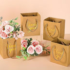 Honoson 60 Pcs Mini Thank You Gift Bag with Handle Bulk,Brown - Image 2