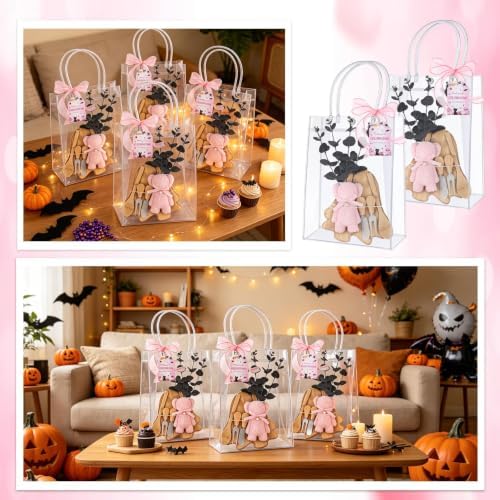 50 Pcs Halloween Baby Shower Prizes for Game Winners 6 Sets A Little Boo is Almost Due Bamboo Cheese Board Spoon Fork Butter Spreaders Thank You Card and Gift Bags for Halloween Baby Shower Favors - Image 6