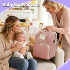 Lenski 6 in 1 Diaper Bag Backpack with Pad Shower Gifts Travel Bags for Registry Search Boys Girls Bags Newborn Essentials Accessories Stuff Unisex Dad Mom Mens - Image 2