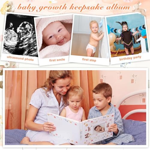 Thyle Baby Photo Album 4x6 600 Pockets Book Keepsake Gifts for Boy or Girl Newborn Memory Book with Front Window Holds Photo Album for New Parents Baby Shower Welcome Party(Rabbit) - Image 3