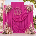 20ft x 15ft Hot Pink Backdrop Curtains for Wedding Parties, 4 Panels Extra Long Wrinkle Free Fabric Drapes Photo Backdrop for Baby Shower Birthday Stage Reception Lobby Decoration by CO-AVE