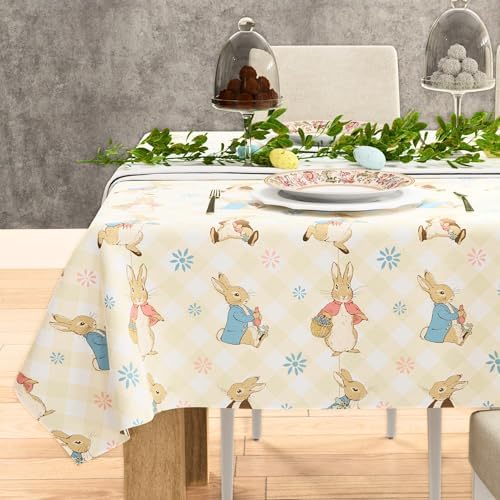 Peter Rabbit Book Tablecloth 60 x 84 Inch Rectangle Spring Table Cover for Dining Room, Tea Party & Entertaining, Woven Fabric, (100% Officially Licensed Product) by Franco Heritage by Franco