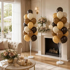 Hiins Brown Balloon Stand Kit Set of 2 With base,Pole for Party Decorations - Image 6