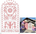 Beige Arch Backdrop Cover for Mexican Fiesta Party Decoration Stretchy Arch Stand Fabric Baptismx Baby Shower Cake Table Supplies (Cover Only) (G3740,4.6ftx8ft (CoverOnly)) by Unknown