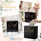 Ripeng Acrylic Black Wedding Card Box with Lock, Wedding Reception Decor - Image 5