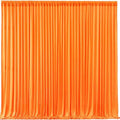Orange Backdrop Curtain 10 Panels-Wrinkle-Free Curtains Polyester Photography Drapes for Baby Shower Birthday Party Photo Background Backdrop Stand- 40 X10FT (Orange) by WishCare