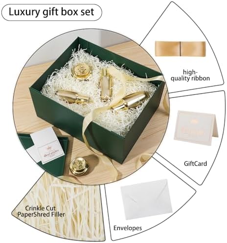 UoeRing 16.5" Green XL Gift Box with Lid for Wedding, Birthday & Holiday - Image 3