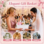 Fuyoo 8 Pack White Basket for Gifts Empty 10x8" Thick Scalloped Gift Bags - Image 6