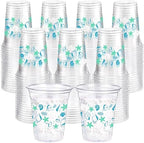100 Pcs Seashell Plastic Cups 12 oz Summer Beach Starfish Disposable Plastic Drinking Cups Bulk for Under the Sea Ocean Pool Birthday Wedding Bridal Baby Shower Party Decoration Supplies by Ferrochef