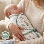 Baby Swaddle Sleep Sack 0-3 Months, Cotton Swaddles for Newborns - Image 2