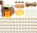 Adabocute Mini Honey Jars - Honey Pot With Honey Dippers, 60 Pack 1.5oz by Adabocute