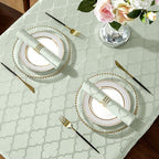 SASTYBALE Sage Green Gray Rectangle Jacquard Tablecloth 60x120 Inches - Image 2