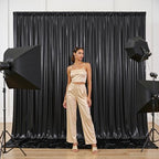 20x10FT Black Sequin Backdrop Curtain for Party - 4 Panels 5x10FT Wrinkle-Free Shimmer Drapes for Birthday, Wedding, Christmas, Decorations & Photography - Image 4