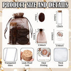 Leelosp 24 Sets Love Is Brewing Bridal Shower Favors for Guests Coffee Themed Party Favors with Mini Glass Jars Coffee Bean Soap Thank You Cards Organza Gift Bags for Bachelorette Wedding Decoration - Image 6