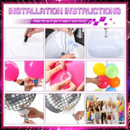 Kasyat 2 Sets 90s 80s Disco Balloon Column Stand Kit - Image 4